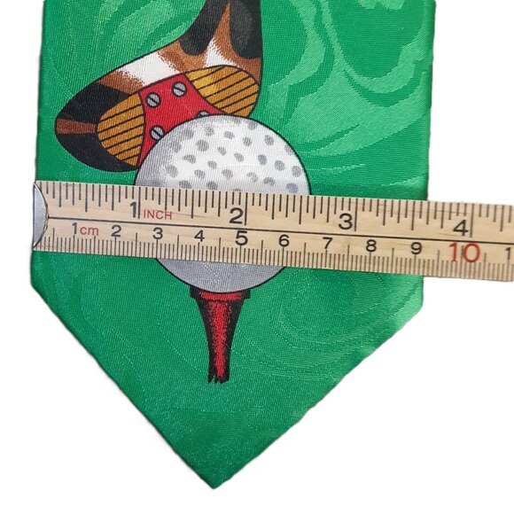 Vintage Golf Tie Steven Harris Handmade in Korea 56 in Long Dad Gift Funny Tie - Picture 4 of 9